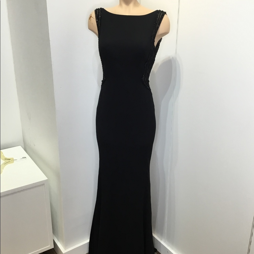 brand new gorgeous black floor length gown